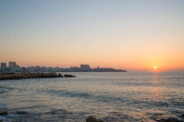 Vista Panoramica Sulla Baia Alicante Mattino Presto Costa Blanca Spagna — Foto Stock