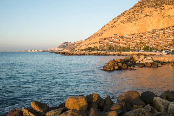 Malebný Výhled Záliv Alicante Brzy Ráno Costa Blanca Španělsko — Stock fotografie