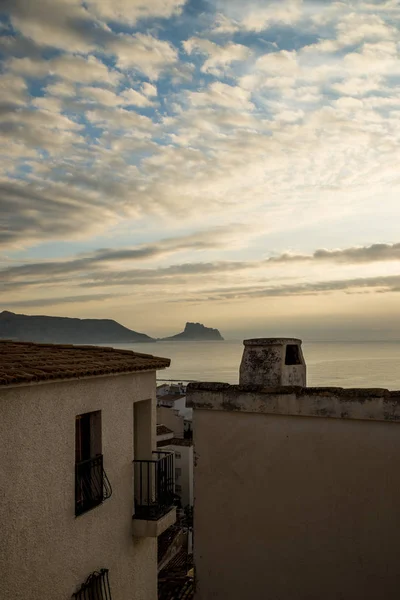 Altea Oude Stad Uitzicht Vanaf Top Van Een Heuvel — Stockfoto