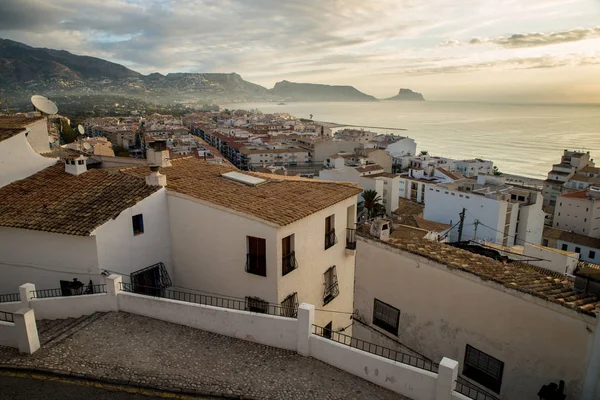 Altea Vista Cidade Velha Partir Colina — Fotografia de Stock