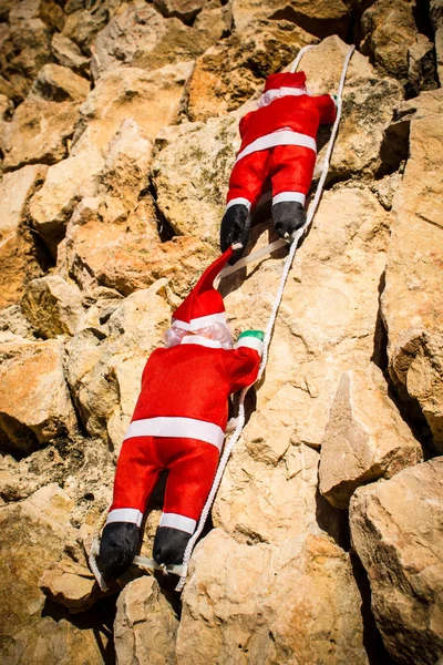 Santa Klättra Ännu Annan Vägg — Stockfoto