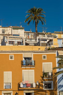 Geleneksel şehir iyi binalar La Vila, Costa Blanca, İspanya