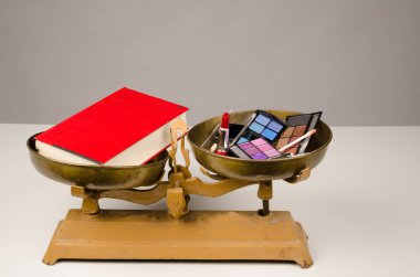 Makyaj ve bazı vintage üzerine bir kitap ölçekler, bir kavram