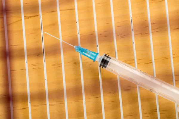 Syringe Cage Conceptual Shot Drug Addiction Abuse — Stock Photo, Image