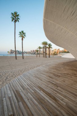 Onun promenade, Costa Blanca İspanya görüldüğü gibi Benidorms Poniente beach
