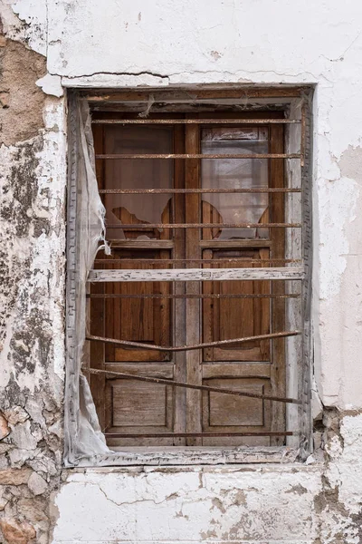 Detail Take Old Peeling Whitewashed Facade — Stock Photo, Image