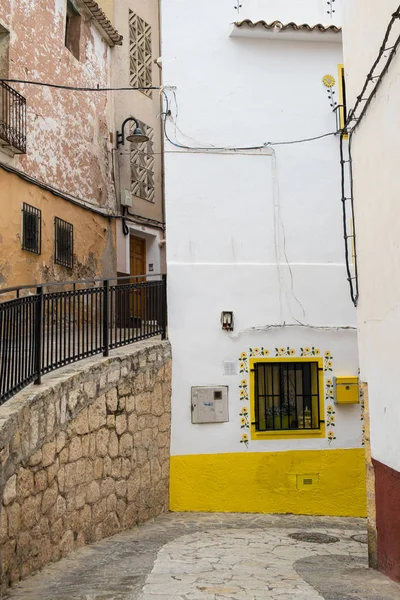 Charming Narrow Cobblestone Streets Finestrat Old Town Costa Blanca Spain — Stock Photo, Image