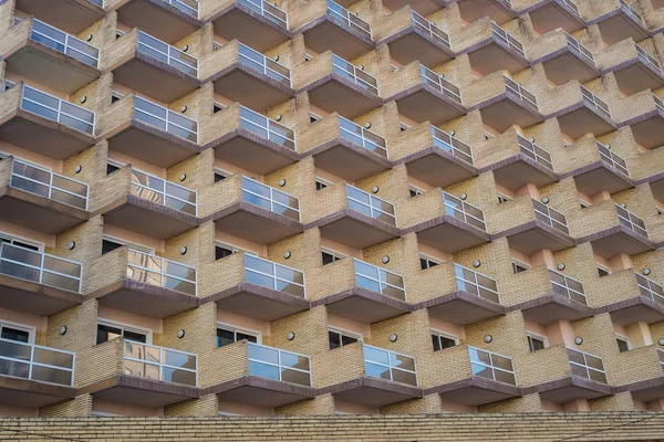 Prise Plein Cadre Balcons Sur Immeuble Grande Hauteur — Photo