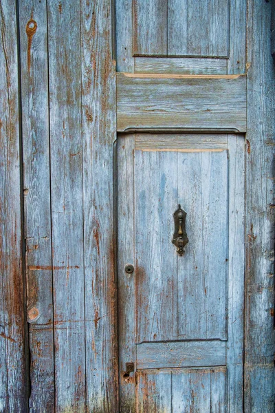 Eski Mavi Kapı Dokusu Yıpranmış — Stok fotoğraf