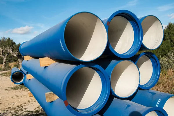 Stacked gas pipes — Stock Photo, Image