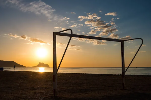 Beach goal di calcio — Foto Stock