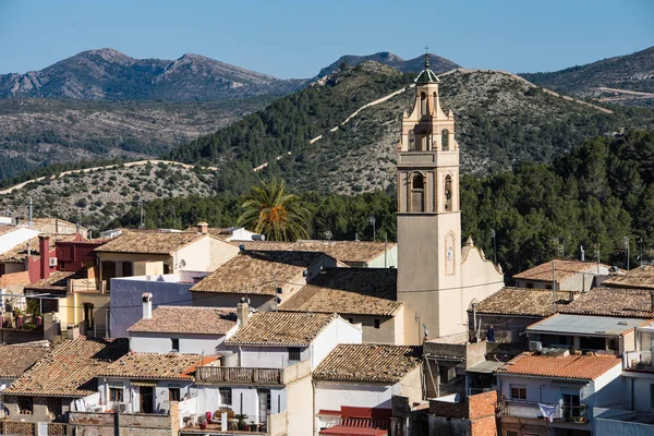 Costa Blanca szárazföldi falu Stock Kép