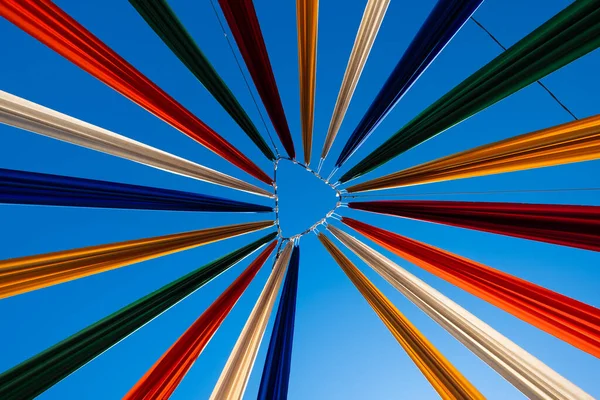 Set Panglici Multicolore Cer Albastru — Fotografie, imagine de stoc