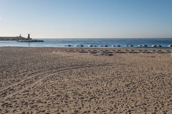 Tidig Morgon Vila Beach Costa Blanca Alicante Spanien — Stockfoto