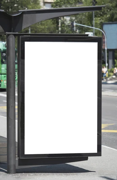 White Billboard Street — Stock Photo, Image