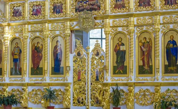 Interiör Ortodoxa Kyrkan Moldavien — Stockfoto