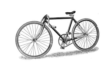 Bir bisiklet Illustration. Eski resim
