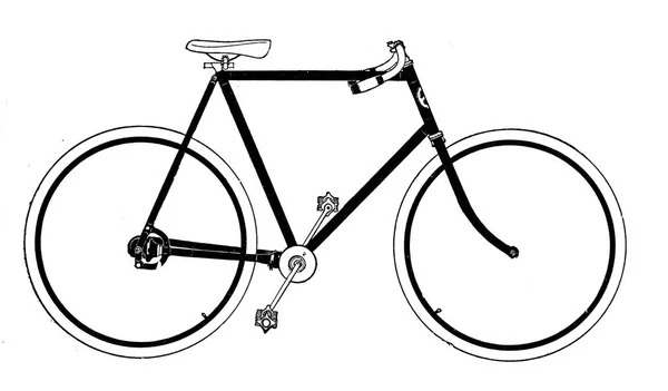 Illustration Cykel Gamla Bilden — Stockfoto