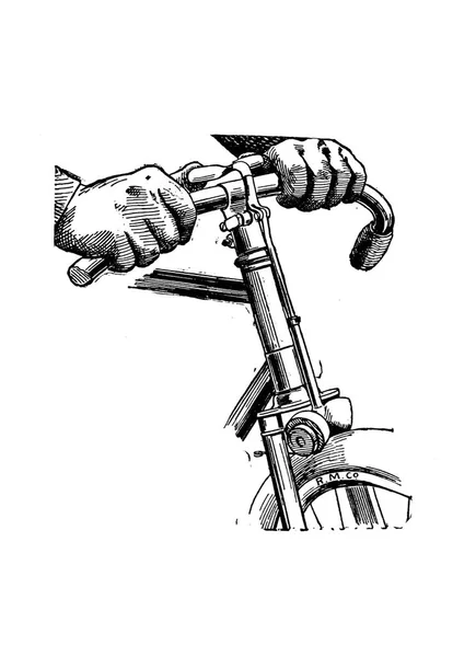 Bir Bisiklet Illustration Eski Resim — Stok fotoğraf