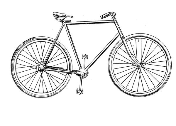 Bir bisiklet Illustration. Eski resim