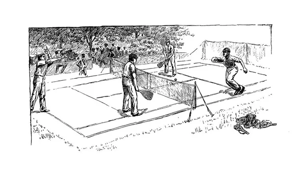 Sport Tennis Rétro Ancienne Image — Photo