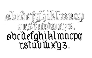 Retro yazı tipi. Eski ve retro görüntü