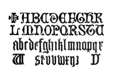 Retro yazı tipi. Eski ve retro görüntü