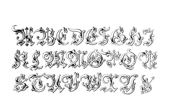 复古字体 古老而复古的形象 — 图库照片