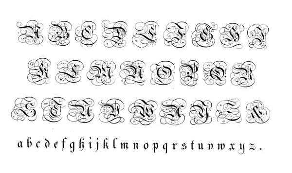 复古字体 古老而复古的形象 — 图库照片