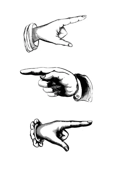 Ręką Wskazując Palcem Ilustracja — Zdjęcie stockowe