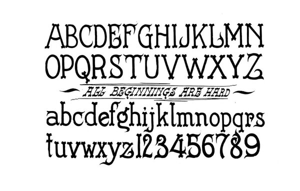 Retro font. Retro and old image