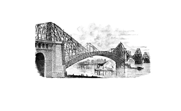 Retro Kép Híd — Stock Fotó