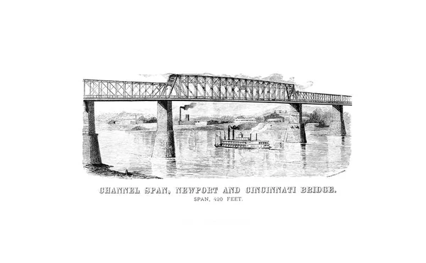 Retro Obraz Mostu — Zdjęcie stockowe
