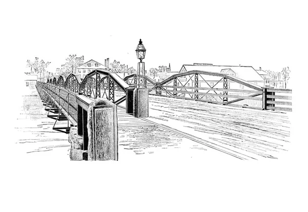 Köprünün Retro Görüntü — Stok fotoğraf
