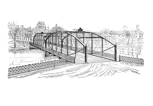 Retro Image Der Brücke — Stockfoto