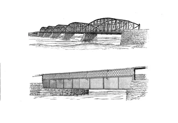 Ρετρό Εικόνα Της Γέφυρας — Φωτογραφία Αρχείου