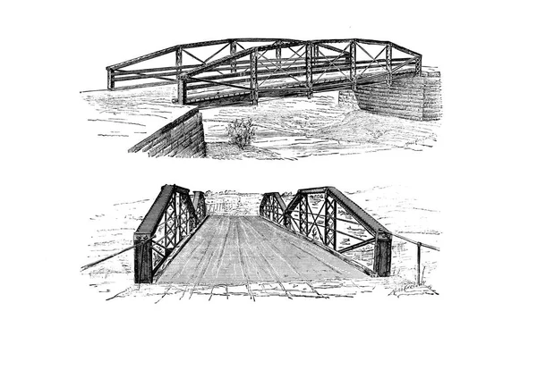 Retro Image Der Brücke — Stockfoto