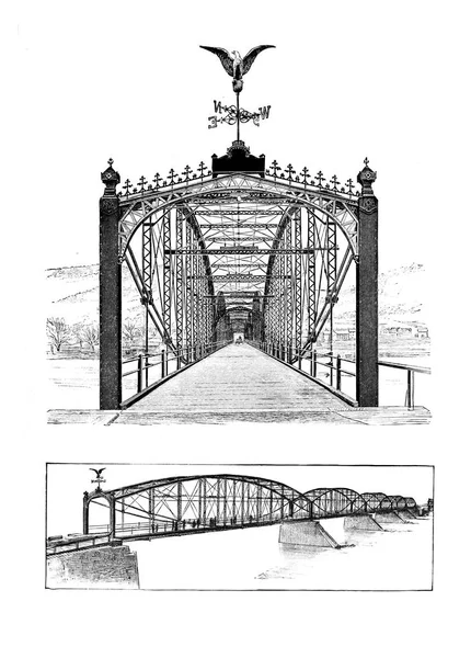 Imagem Retrô Ponte — Fotografia de Stock