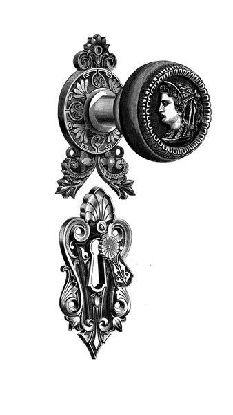 Door Hardware Retro Old Image — Stock Photo, Image