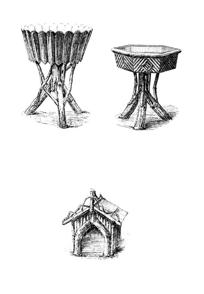 Деревянная Мебель Старое Ретро Изображение — стоковое фото