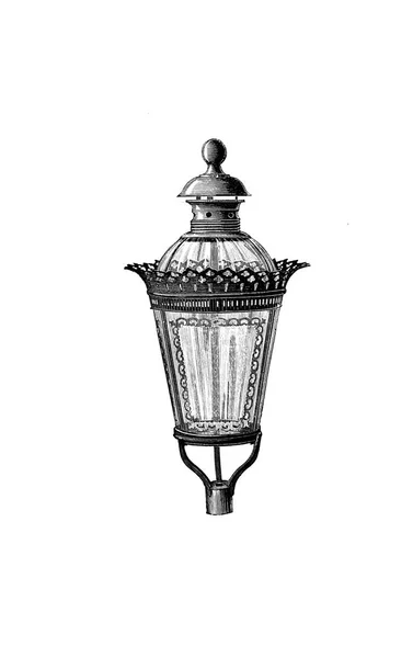 Retro Illustration Lantern — Stock Photo, Image