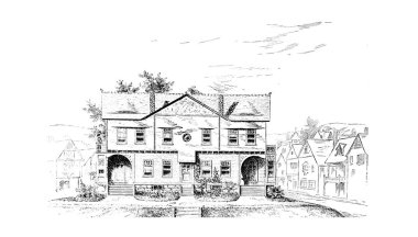 Eski bir ev. Eski ve retro görüntü