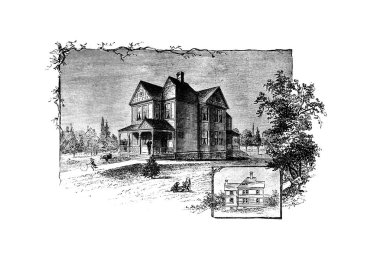 Eski bir ev. Eski ve retro görüntü