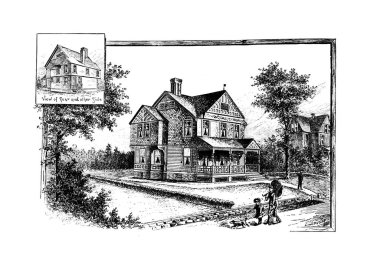 Eski bir ev. Eski ve retro görüntü