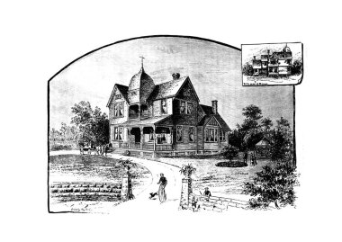 Eski bir ev. Eski ve retro görüntü