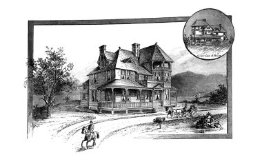 Eski bir ev. Eski ve retro görüntü