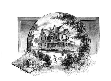 Eski bir ev. Eski ve retro görüntü