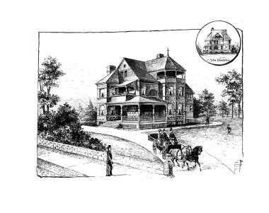 Eski bir ev. Eski ve retro görüntü