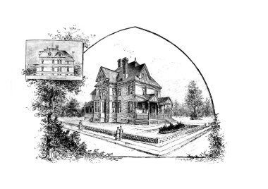 Eski bir ev. Eski ve retro görüntü