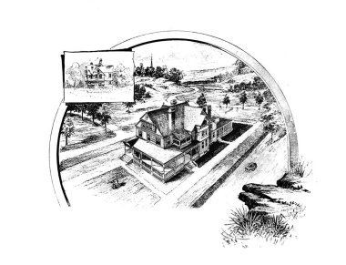 Eski bir ev. Eski ve retro görüntü